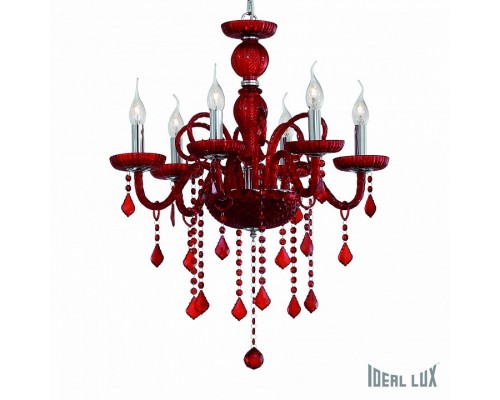 Подвесная люстра Ideal Lux Giudecca GIUDECCA SP6 ROSSO