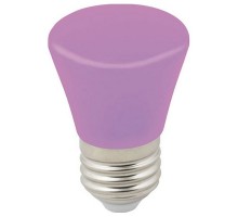 Лампа светодиодная Volpe Décor Color E27 1Вт K LED-D45-1W/PURPLE/E27/FR/С BELL