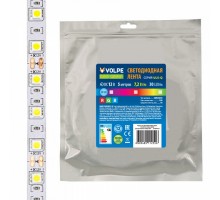 Лента светодиодная Volpe ULS-Q210 ULS-Q210 5050-30LED/m-10mm-IP20-DC12V-7,2W/m-5M-RGB катушка в герметичной упаковке