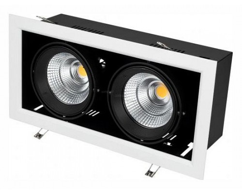 Встраиваемый светильник Arlight CL-KARDAN-S375x190-2x25W Day4000 (WH-BK, 30 deg) 027927