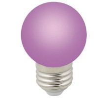 Лампа светодиодная Volpe Sky E27 1Вт K LED-G45-1W/PURPLE/E27/FR/С