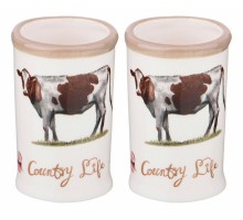 Набор из 2 подставок под зубочистки (3.6x3.6x6 см) Country life 493-734