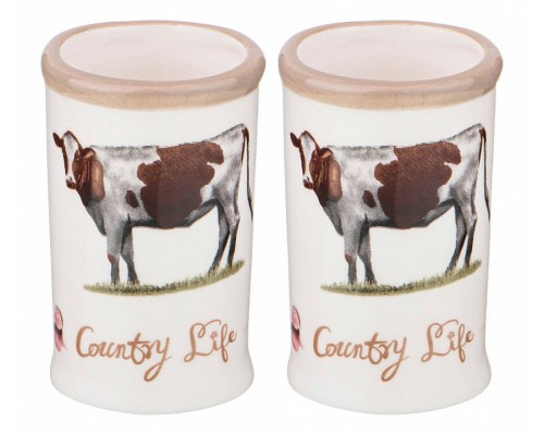 Набор из 2 подставок под зубочистки (3.6x3.6x6 см) Country life 493-734