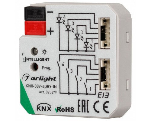 Контроллер штор Arlight Intelligent KNX-309-4DRY-IN (BUS)