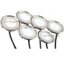 Набор из 6 встраиваемых светильников Arlight  KT-R-6x0.5W LED Day White 12V (круг)