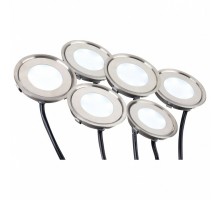 Набор из 6 встраиваемых светильников Arlight Kt-s-6 KT-R-6x0.5W LED Warm White 12V (круг)