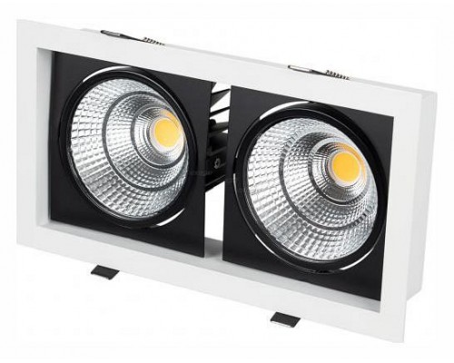 Встраиваемый светильник Arlight CL-KARDAN-S283x152-2x25W Day4000 (WH-BK, 30 deg) 027924