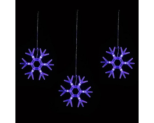 Снежинки световые Uniel  ULD-E1503-036/DTA BLUE IP20 SNOWFLAKES-1